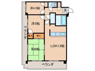 エルザサンリバー戸畑の物件間取画像